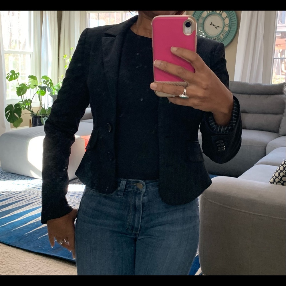 Black Pin-Striped Express Blazer, Size 0